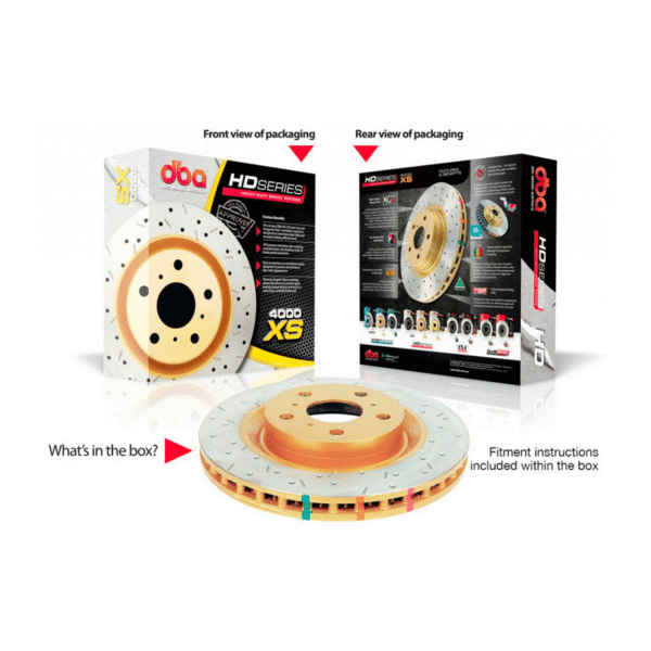 DBA Drilled and Slotted 4000 XS Brake Rotor - Image 3