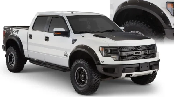 Ford - Pocket Rivet Style Fender Flares 4PC | Paintable Textured Black Paintable - Image 7